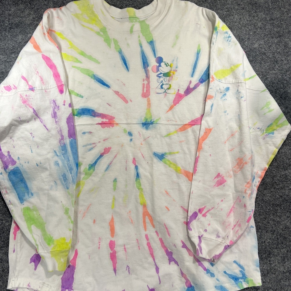 Disney Parks Walt Disney World Florida Neon Tie-Dye Spirit Jersey Adult‎ XL